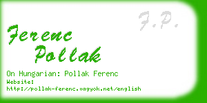 ferenc pollak business card